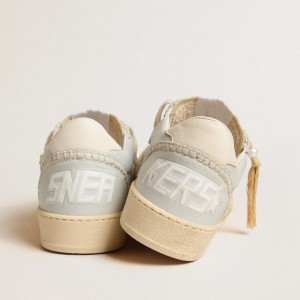 Golden Goose Ball Star LTD Sneakers In Baby Blue Nappa With White Star GWF00117.F006409.60473