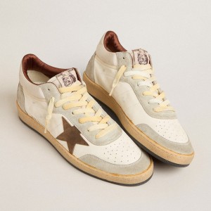 Golden Goose Ball Star LTD Sneakers In Nappa And Nylon With Suede Star And Inserts GMF00628.F005684.82472