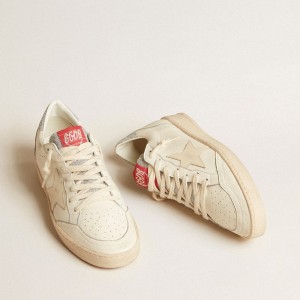 Golden Goose Ball Star LTD Sneakers In Nappa With White Star And Swarovski Crystal Heel Tab GMF00117.F005715.10418