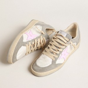 Golden Goose Ball Star LTD Sneakers With Swarovski Crystal Inserts And Pink Star GWF00327.F004041.82132