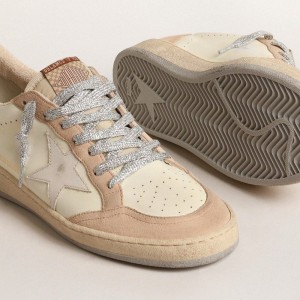 Golden Goose Ball Star LTD Sneakers With White Star And Burgundy Leather Heel Tab GWF00117.F004638.82312