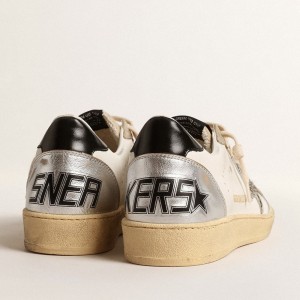 Golden Goose Ball Star LTD Sneakers With Zebra-print Star And Metallic Leather Insert GWF00117.F004541.82286