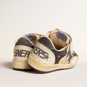 Golden Goose Ball Star Pro Sneakers In Black Leather With Velcro Strap GMF00730.F005797.82616