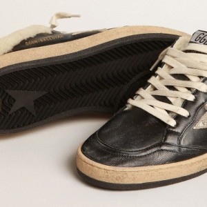 Golden Goose Ball Star Sabots Sneakers In Nappa With Platinum Star And Shearling Lining GWF00436.F004042.90370