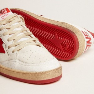 Golden Goose Ball Star Sneakers In White Leather GMF00117.F000325.10275