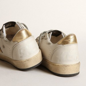 Golden Goose Ball Star Sneakers With Gold Star And Heel Tab GWF00117.F000783.80608