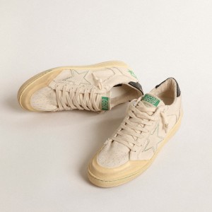 Golden Goose Ball Star Sneakers With Vanilla Canvas Star And Leather Heel Tab GWF00327.F004540.11496