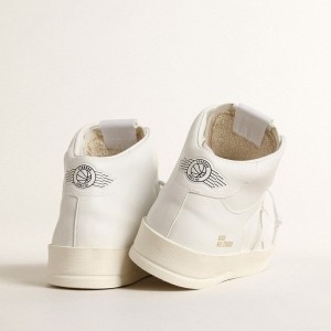 Golden Goose Bio-based Mid-Stardan Sneakers With White Star And Heel Tab GMF00441.F003952.10100