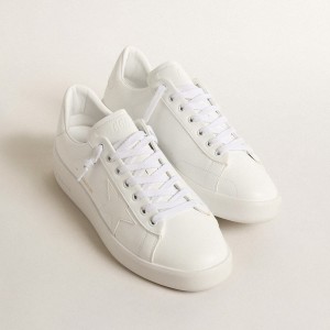 Golden Goose Bio-based Purestar Sneakers With White Star And Heel Tab GMF00197.F003954.10100