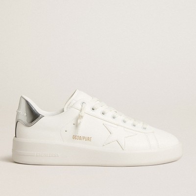 Golden Goose Bio-based Purestar Sneakers With White Star And Mirror-effect Heel Tab GWF00197.F005221.80185