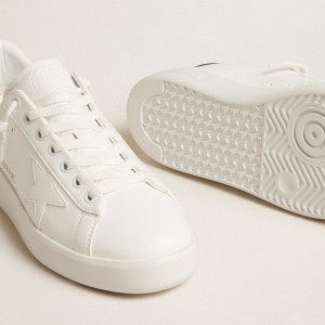 Golden Goose Bio-based Purestar Sneakers With White Star And Mirror-effect Heel Tab GWF00197.F005221.80185