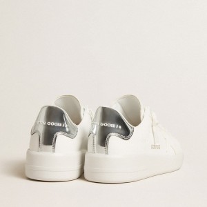 Golden Goose Bio-based Purestar Sneakers With White Star And Mirror-effect Heel Tab GWF00197.F005221.80185