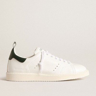 Golden Goose Bio-based Starter Sneakers With Green Leather Heel Tab GMF00127.F004591.10502