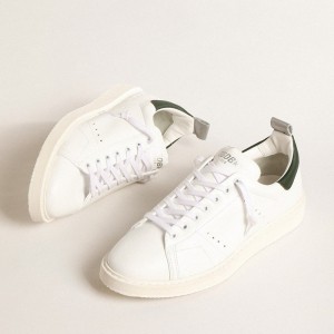 Golden Goose Bio-based Starter Sneakers With Green Leather Heel Tab GMF00127.F004591.10502