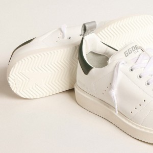 Golden Goose Bio-based Starter Sneakers With Green Leather Heel Tab GMF00127.F004591.10502