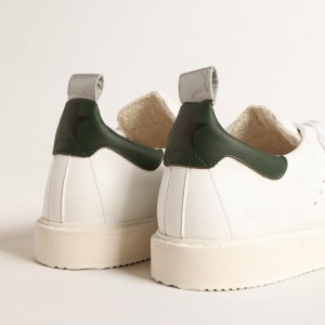 Golden Goose Bio-based Starter Sneakers With Green Leather Heel Tab GMF00127.F004591.10502