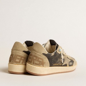 Golden Goose Brown Ball Star Sneakers With Dove-gray Suede Star And Heel Tab GMF00117.F005916.90333