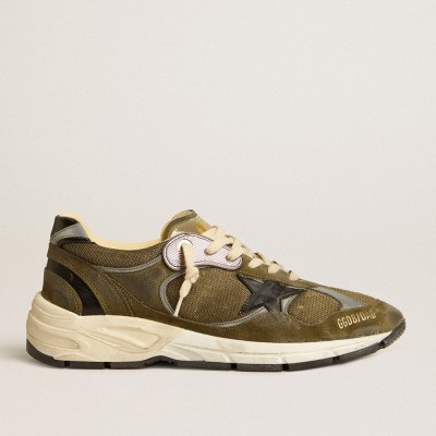 Golden Goose Dad-Star Sneakers In Suede And Mesh With Black Leather Star And Heel Tab GMF00199.F005207.35875