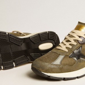 Golden Goose Dad-Star Sneakers In Suede And Mesh With Black Leather Star And Heel Tab GMF00199.F005207.35875