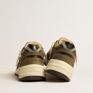 Golden Goose Dad-Star Sneakers In Suede And Mesh With Black Leather Star And Heel Tab GMF00199.F005207.35875