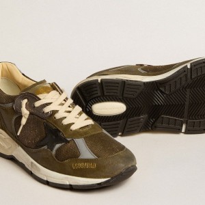 Golden Goose Dad-Star Sneakers In Suede And Mesh With Black Leather Star And Heel Tab GWF00199.F005207.35875