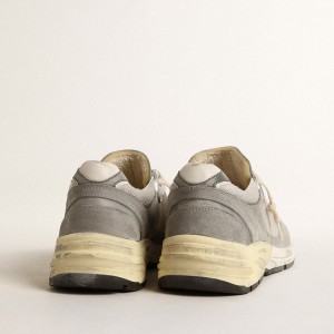 Golden Goose Dad-Star Sneakers In Suede And Mesh With White Leather Star And Heel Tab GMF00558.F004944.60379