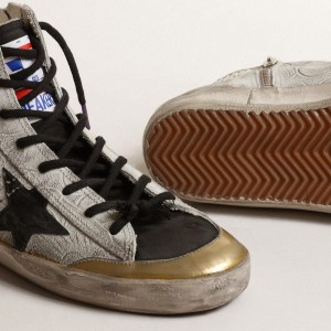 Golden Goose Francy Penstar LAB Sneakers With Floral Print And Black Star GWF00114.F003820.10471