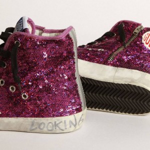 Golden Goose Francy Sneakers With Sequins And Handwritten Lettering On The Outsole GWF00114.F002977.45363