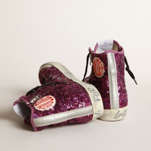 Golden Goose Francy Sneakers With Sequins And Handwritten Lettering On The Outsole GWF00114.F002977.45363