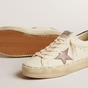 Golden Goose Hi Star LTD Sneakers In Nappa With Glitter Star And Lizard-print Heel Tab GWF00118.F005114.11645