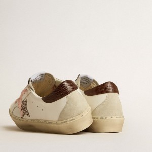 Golden Goose Hi Star LTD Sneakers With Glitter Star And Brown Lizard-print Heel Tab GWF00119.F005121.11648