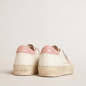 Golden Goose Hi Star Sneakers With Suede Star And Old Rose Leather Heel Tab GWF00118.F004723.11202