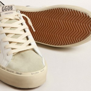 Golden Goose Hi Star Sneakers With Swarovski Crystal Star And Black Heel Tab GWF00118.F004066.10471