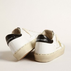 Golden Goose Hi Star Sneakers With Swarovski Crystal Star And Black Heel Tab GWF00118.F004066.10471