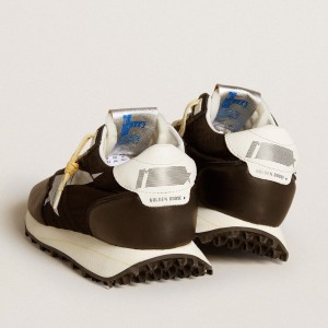 Golden Goose Marathon Shoes With Black Nylon Upper And White Star GWF00683.F005459.90167