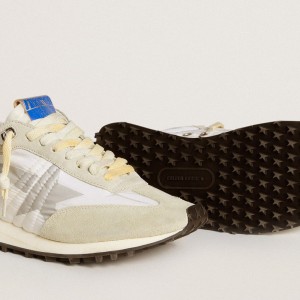 Golden Goose Marathon Shoes With White Nylon Upper And Silver Star GWF00683.F005457.60466