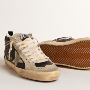 Golden Goose Mid Star LTD Sneakers In Nappa Leather With Suede Star And Studded Flash GWF00122.F004604.82298