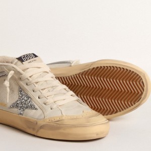 Golden Goose Mid Star LTD Sneakers With Glitter Star And Metallic Leather Flash GWF00122.F004530.82285