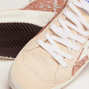 Golden Goose Mid Star Sneakers With Gold Glitter GWF00122.F001495.30242