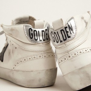 Golden Goose Mid Star Sneakers With Laminated Heel Tab And Glitter Laces GWF00122.F001249.10238