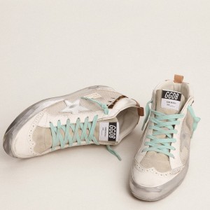 Golden Goose Mid Star Sneakers With Silver Star And Flash Sneakers In Leopard Print Pony Skin GWF00123.F003065.70229