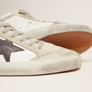 Golden Goose Mid Star Sneakers White With Black Star GMF00122.F001487.10599