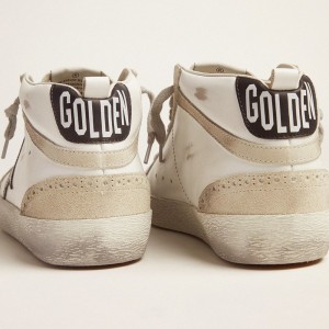 Golden Goose Mid Star Sneakers White With Black Star GMF00122.F001487.10599