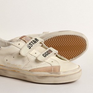 Golden Goose Old School LTD Sneakers With Perforated Star And Black Leather Heel Tab GWF00583.F004642.15493