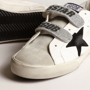 Golden Goose Old School Sneakers With Suede Star And Swarovski Crystal Straps GWF00111.F003991.11358