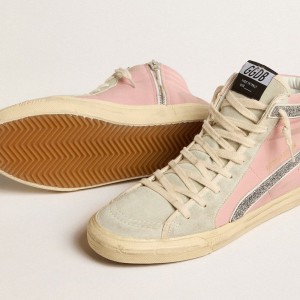 Golden Goose Pink Slide LTD Sneakers With Leather Star And Swarovski Crystal Flash GWF00115.F005246.25644