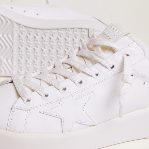 Golden Goose Purestar Sneakers With Glittery Silver Heel Tab GWF00197.F000538.80185