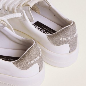 Golden Goose Purestar Sneakers With Glittery Silver Heel Tab GWF00197.F000538.80185