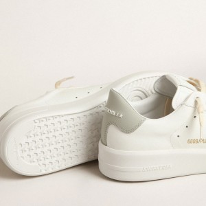 Golden Goose Purestar Sneakers With White Star And Gray Leather Heel Tab GWF00197.F004056.10973