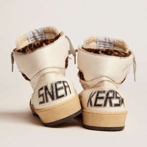 Golden Goose Sky-Star High-top Sneakers In Leopard-print Pony Skin GWF00230.F002193.10805